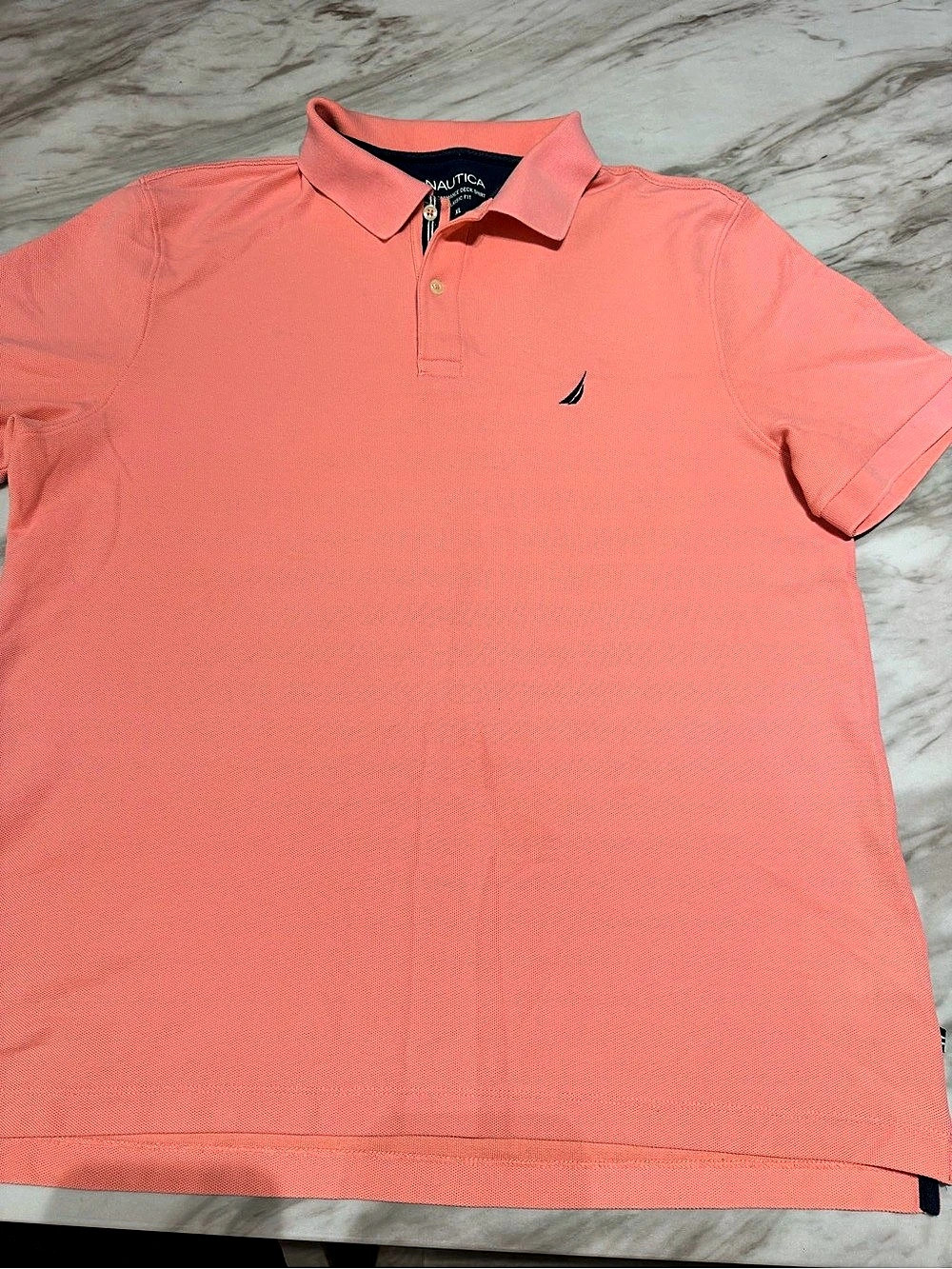 Nautica Performance Deck Shirt Classic Fit Polo Pink XL